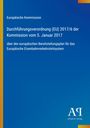 Text über EU-Durchführungsverordnung 2017/6: Europäischer Bereitstellungsplan für Eisenbahnverkehrsleitssystem; Logo unten.