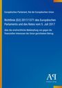 Richtlinie (EU) 2017/1371 zur Bekämpfung von Betrug. Blaue Hintergrundfläche mit gelbem Rand und Verlagslogo unten.