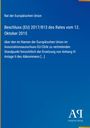 Text: Rat der Europäischen Union. Beschluss (EU) 2017/813 des Rates vom 12. Oktober 2015. Blaues Cover, Antiphon Verlag-Logo.