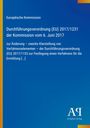 Text: EU-Kommission, Durchführungsverordnung (EU) 2017/1231, 6. Juni 2017. Blaues Design mit gelber Leiste.