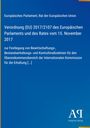 Text zu europäischer Verordnung und Fischereimanagement auf blauem Hintergrund. Unten rechts ein Verlag-Logo.