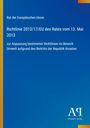 Oben: Rat der Europäischen Union. Mitte: Richtlinie 2013/17/EU vom 13. Mai 2013. Unten: Anpassung von Umwelt-Richtlinien.