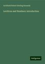 Archibald Robert Sterling Kennedy: Leviticus and Numbers: introduction, Buch