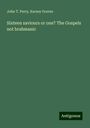 John T. Perry: Sixteen saviours or one? The Gospels not brahmanic, Buch