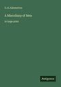 G. K. Chesterton: A Miscellany of Men, Buch