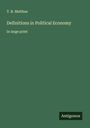 T. R. Malthus: Definitions in Political Economy, Buch