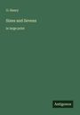 O. Henry: Sixes and Sevens, Buch