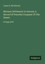 James H. Mcclintock: Mormon Settlement in Arizona; A Record Of Peaceful Conquest Of The Desert, Buch