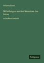 Wilhelm Hauff: Mitteilungen aus den Memoiren des Satan, Buch