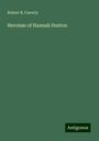 Robert B. Caverly: Heroism of Hannah Duston, Buch