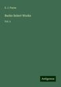 E. J. Payne: Burke Select Works, Buch