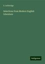 E. Lethbridge: Selections from Modern English Literature, Buch