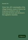 Brussels Ont.: Voters' list, 1877, municipality of the village Brussels, county of Huron: list of persons entitled to vote at municipal elections and elections to the Legislative Assembly, Buch