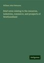 William John Patterson: Brief notes relating to the resources, industries, commerce, and prospects of Newfoundland, Buch