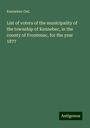 Kennebec Ont.: List of voters of the municipality of the township of Kennebec, in the county of Frontenac, for the year 1877, Buch