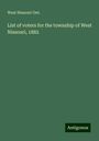 West Nissouri Ont.: List of voters for the township of West Nissouri, 1882, Buch