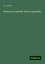 G. S. Drew: Reasons of unbelief: with an appendix, Buch