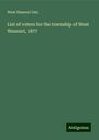 West Nissouri Ont.: List of voters for the township of West Nissouri, 1877, Buch