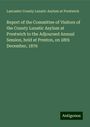 Lancaster County Lunatic Asylum at Prestwich: Report of the Committee of Visitors of the County Lunatic Asylum at Prestwich to the Adjourned Annual Session, held at Preston, on 28th December, 1876, Buch