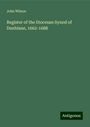 John Wilson: Register of the Diocesan Synod of Dunblane, 1662-1688, Buch