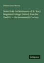 William Dunn Macray. "Notes from the Muniments of St. Mary Magdalen College, Oxford, from the Twelfth to the Seventeenth Century." Grüner Hintergrund.