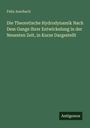 Felix Auerbach: Die Theoretische Hydrodynamik…; Antigonos. Grüner Hintergrund mit weißem und schwarzem Text.