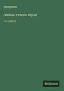 Anonymous: Debates. Official Report, Buch