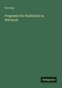 Hartung: Programm der Realschule zu Wittstock, Buch