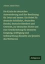 Johann Jakob Sturz: Die Krisis der deutschen Auswanderung und ihre Benützung für Jetzt und Immer. Ein Hebel für deutsche Schiffahrt, deutschen Handel, deutsche Rhederei und Gewerbe, zur deutschen Flotte und eine Gewährleitung für deutsche Einigung, Kräftigung und Selbstachtung diesseits und jenseits des Weltmcers, Buch