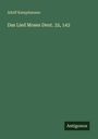 Adolf Kamphausen: Das Lied Moses Deut. 32, 143, Buch