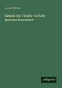 Joseph Diemer: Genesis und Exodus: nach der Milstäter Handschrift, Buch