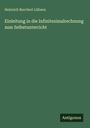 Heinrich Borchert Lübsen: Einleitung in die Infinitesimalrechnung zum Selbstunterricht, Buch