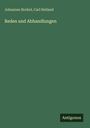 Johannes Horkel: Reden und Abhandlungen, Buch