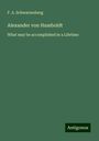 F. A. Schwarzenberg: Alexander von Humboldt, Buch