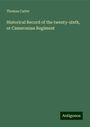 Thomas Carter: Historical Record of the twenty-sixth, or Cameronian Regiment, Buch