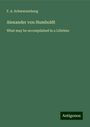 F. A. Schwarzenberg: Alexander von Humboldt, Buch