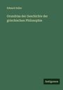 Eduard Zeller: Grundriss der Geschichte der griechischen Philosophie, Buch