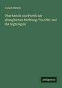 Joseph Börsch: Über Metrik und Poetik der altenglischen Dichtung: The OWL and the Nightingale, Buch