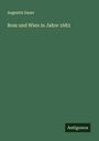 Augustin Sauer: Rom und Wien in Jahre 1683, Buch