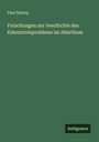 Paul Natorp: Forschungen zur Geschichte des Erkenntnisproblems im Alterthum, Buch