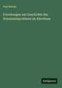 Paul Natorp: Forschungen zur Geschichte des Erkenntnisproblems im Alterthum, Buch