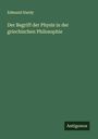 Edmund Hardy: Der Begriff der Physis in der griechischen Philosophie, Buch