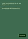 Verein für die Geschichte von Ost- und Westpreussen: Altpreussische Monatsschrift, Buch