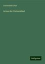 Universität Erfurt: Acten der Universitaet, Buch