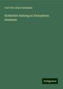 Carl Otto Albert Rehdantz: Kritischer Anhang zu Xenophons Anabasis, Buch