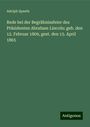 Adolph Spaeth: Rede bei der Begräbnissfeier des Präsidenten Abraham Lincoln: geb. den 12. Februar 1809, gest. den 15. April 1865, Buch