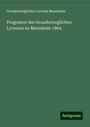 Grossherzogliches Lyceum Mannheim: Programm des Grossherzoglichen Lyceums zu Mannheim 1864, Buch