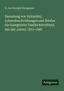 E. Von Georgii-Georgenau: Sammlung von Urkunden, Lebensbeschreibungen und Briefen die Georgiische Familie betreffend, aus den Jahren 1655-1840, Buch