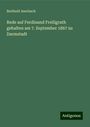 Berthold Auerbach: Rede auf Ferdinand Freiligrath gehalten am 7. September 1867 zu Darmstadt, Buch