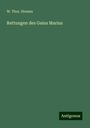 W. Thor. Straten: Rettungen des Gaius Marius, Buch